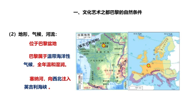 人文地理下册 3.6.2 文化艺术之都：巴黎 课件（19张PPT）
