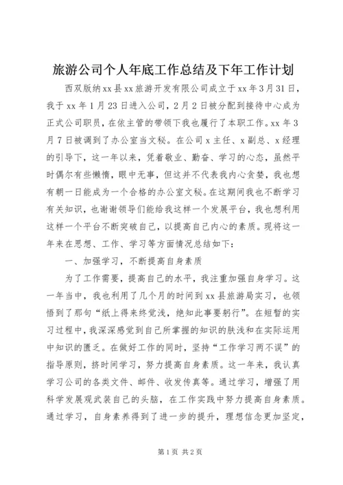 旅游公司个人年底工作总结及下年工作计划 (2).docx