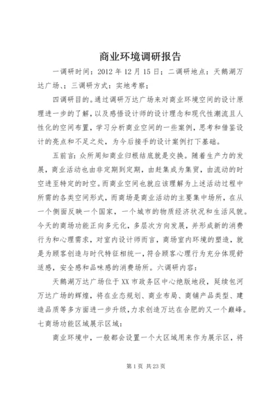 商业环境调研报告.docx