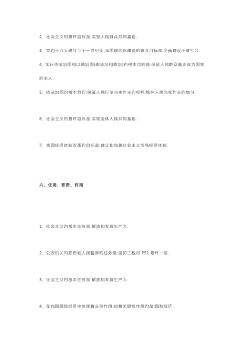 2023年中考政治知识点总结.docx