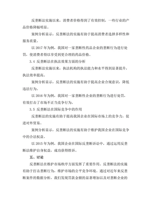 反垄断法在市场竞争中的作用