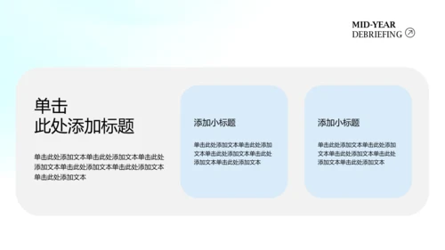 蓝色渐变年中述职工作总结PPT模板