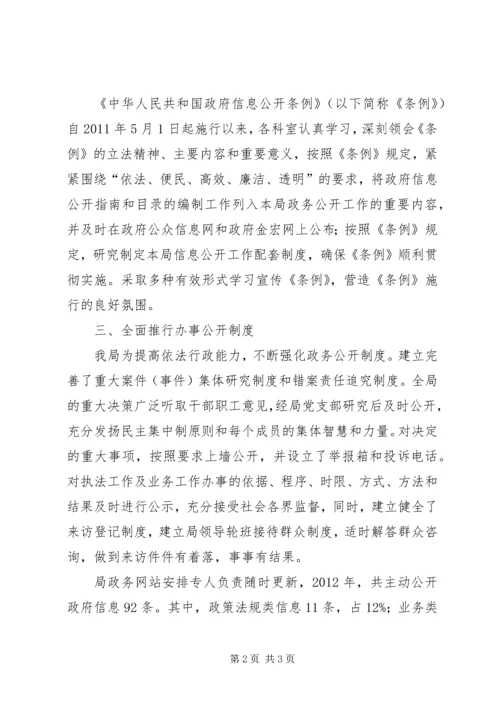 城管大队信息公开工作报告.docx