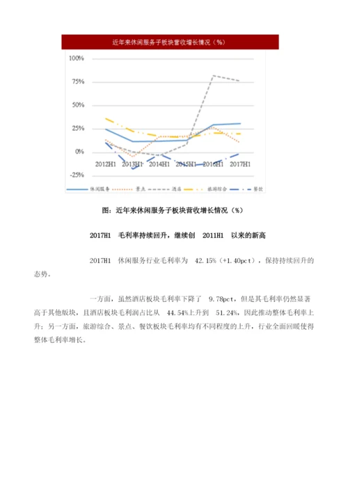 我国休闲服务行业营收增速及业绩分析.docx