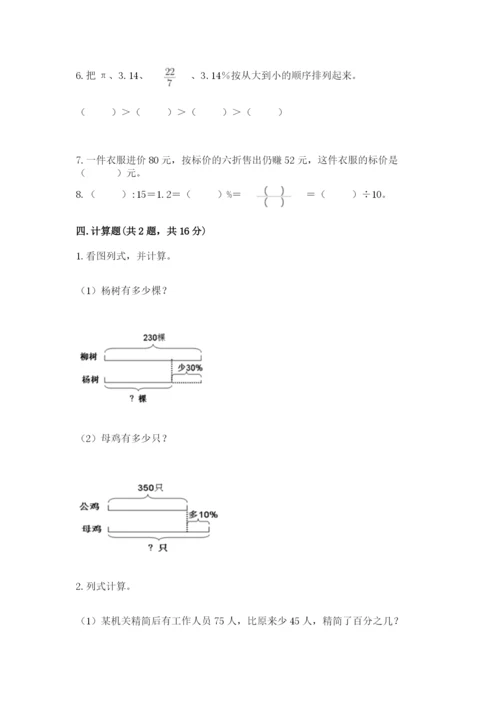 苏教版六年级下册数学期中测试卷及完整答案【考点梳理】.docx