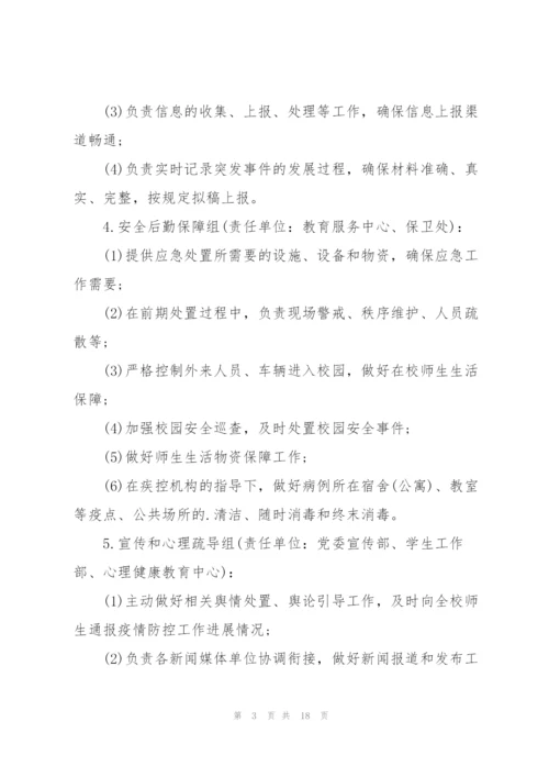 疫情防控应急处置预案2022年.docx