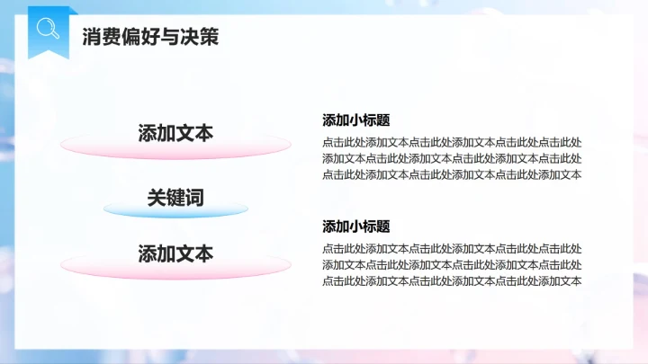蓝粉色简约风医美医疗行业经济消费调研报告PPT模板