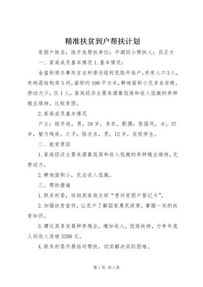 精准扶贫到户帮扶计划.docx