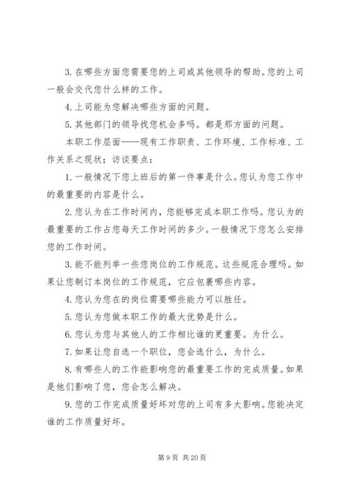 人力资源访谈提纲.docx