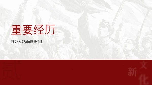 红色简约风人物介绍之陈独秀