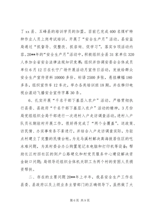 县安监局工作汇报.docx