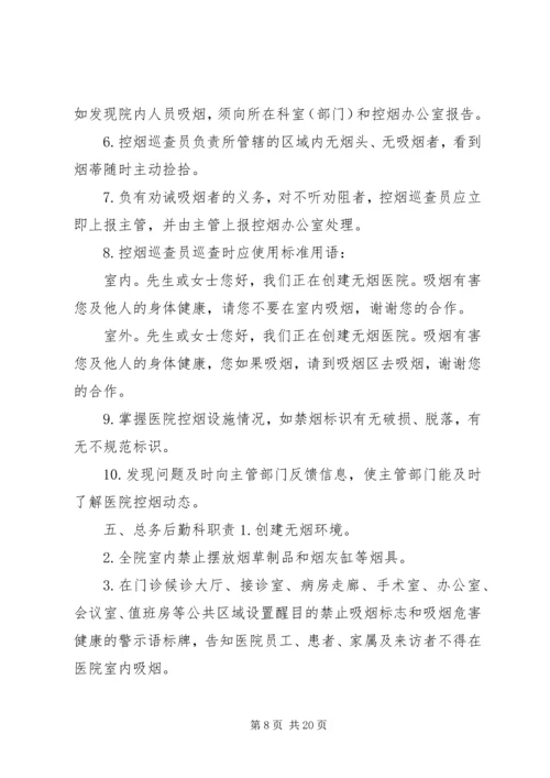 医院控烟各项制度.docx