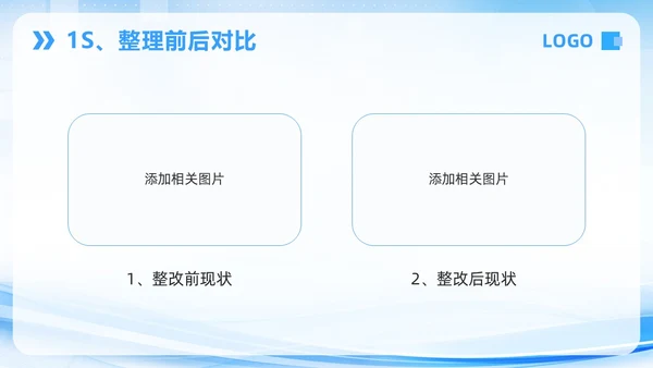 蓝色简约7S病房成果汇报PPT模板宣传PPT动态PPT管理