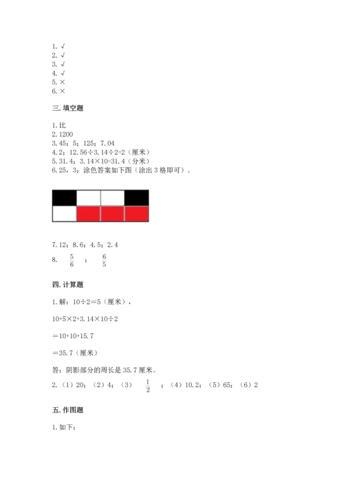 人教版六年级上册数学期末检测卷及参考答案.docx