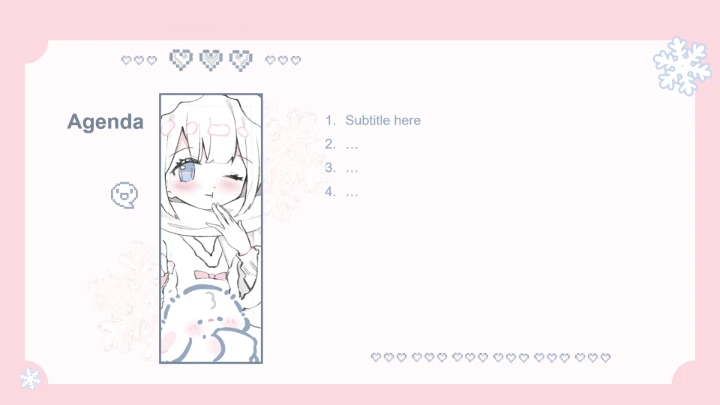 大雪节气眠眠兔PPT主题