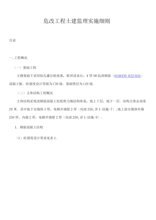 危改工程土建监理实施细则.docx