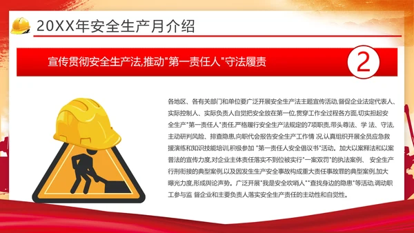安全生产月第一责任人通用PPT模版