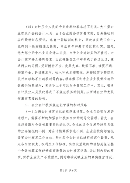 企业会计核算规范化管理探索.docx