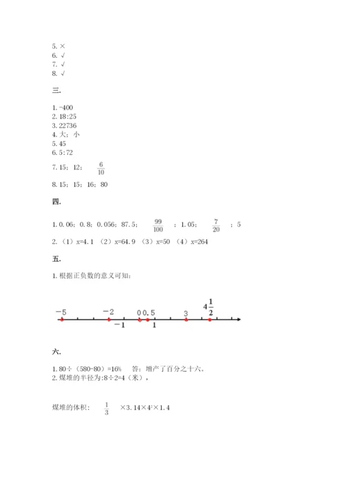 浙江省宁波市小升初数学试卷（精选题）.docx