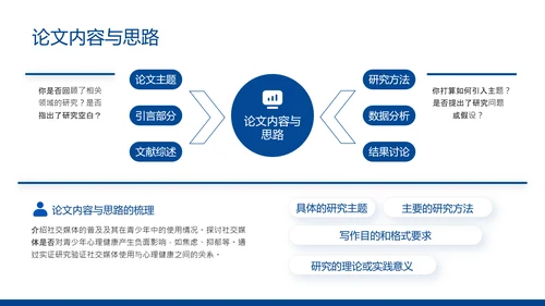 蓝色简约风毕业论文答辩PPT