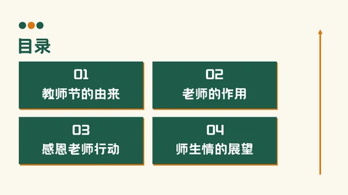 绿色插画风教师节班会PPT模板
