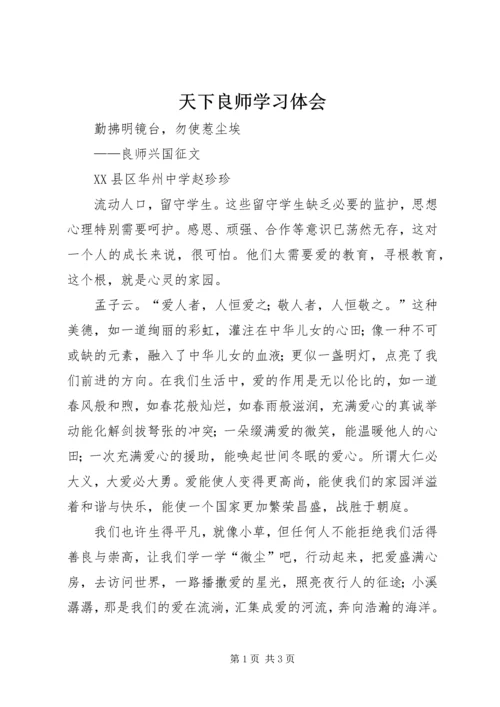 天下良师学习体会 (5).docx