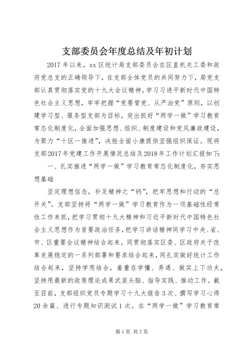 支部委员会年度总结及年初计划.docx