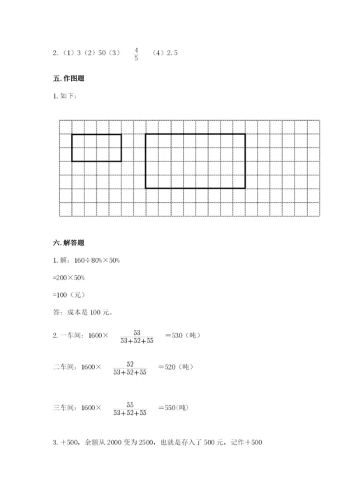 北京版六年级下册数学期末测试卷（全优）.docx