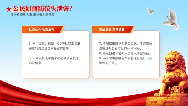 党支部党务工作党建知识培训党课安全保密宣传教育PPT保密培训