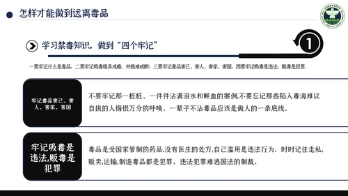 国际禁毒日珍爱生命远离禁毒教育知识PPT模板
