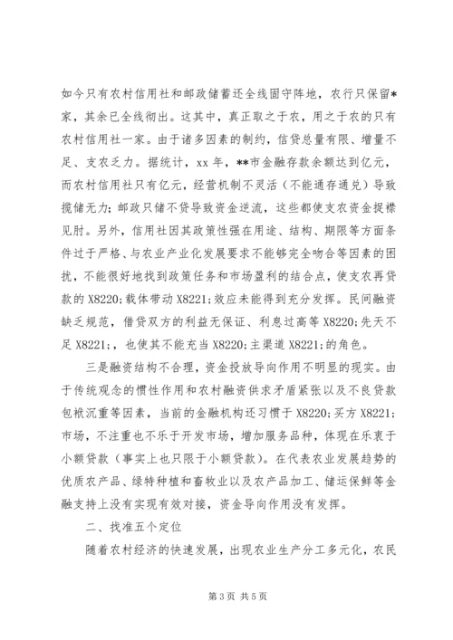 关于农村金融为农服务的调查.docx