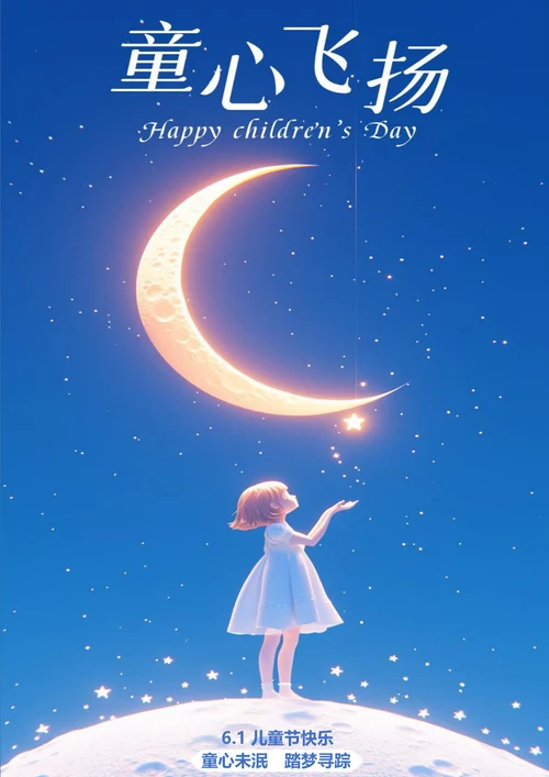 童心未泯踏梦寻踪六一节日海报