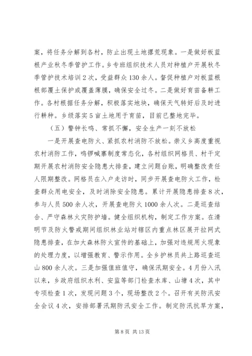 某乡XX年政府工作总结及下年度工作计划.docx