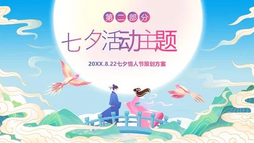 七夕节活动策划浪漫七夕营销商超活动牛郎织女PPT