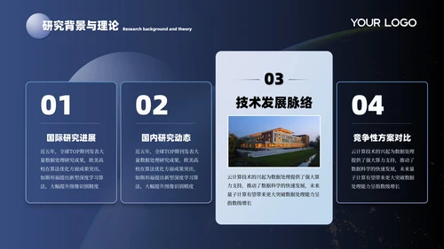 蓝色科技学院毕业答辩PPT模板