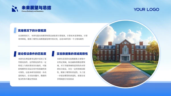 蓝色系课题研究毕业论文答辩PPT模板