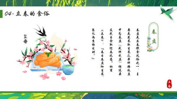 立春绿色背景通用PPT模板