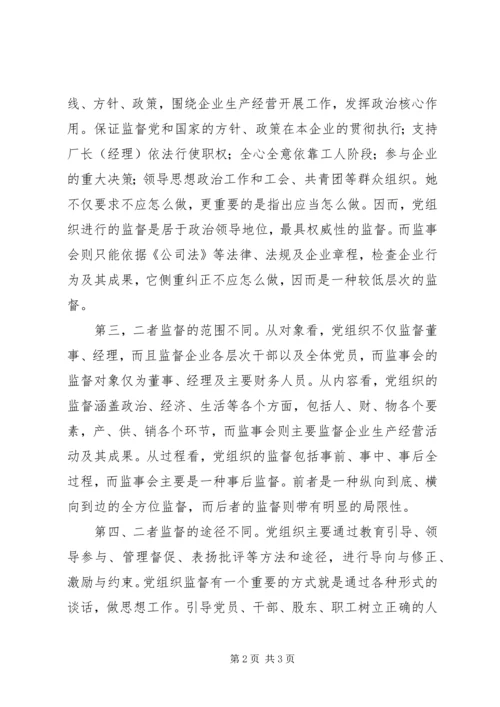 监事会党组织的监督调研报告.docx