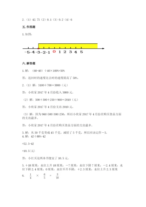 北师大版小学数学六年级下册期末检测试题（轻巧夺冠）.docx