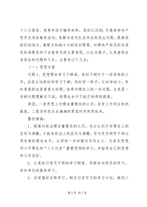 保先教育整改措施(范文）(2).docx