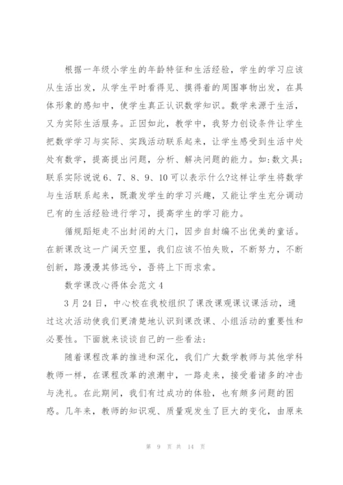 数学课改心得体会范文.docx