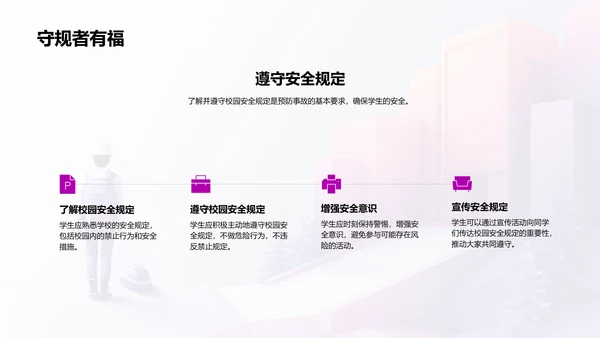 校园安全知识讲座PPT模板