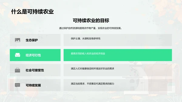 农学助力可持续农业PPT模板