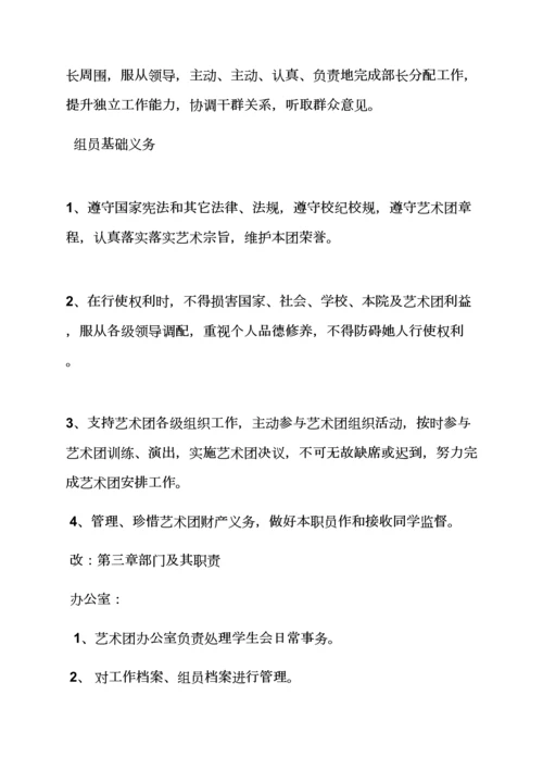 学校艺术团专项规章新规制度.docx