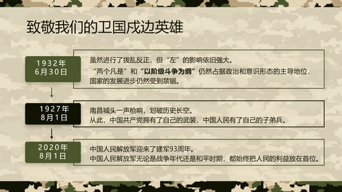 迷彩风八一特种兵部队工作总结动态PPT模板