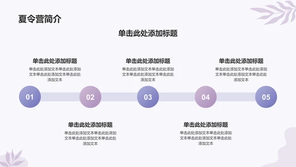 紫色简约风保研夏令营介绍PPT模板