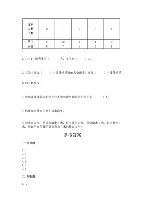 小学三年级下册数学期末测试卷含答案【考试直接用】.docx