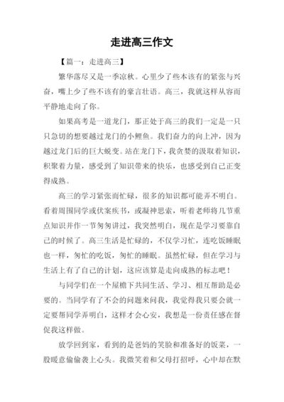 走进高三作文.docx