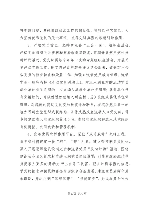 村党支部基层组织建设目标 (2).docx