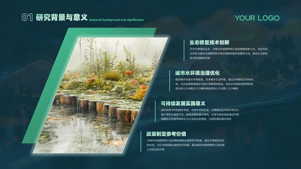 绿色课题研究毕业答辩PPT模板